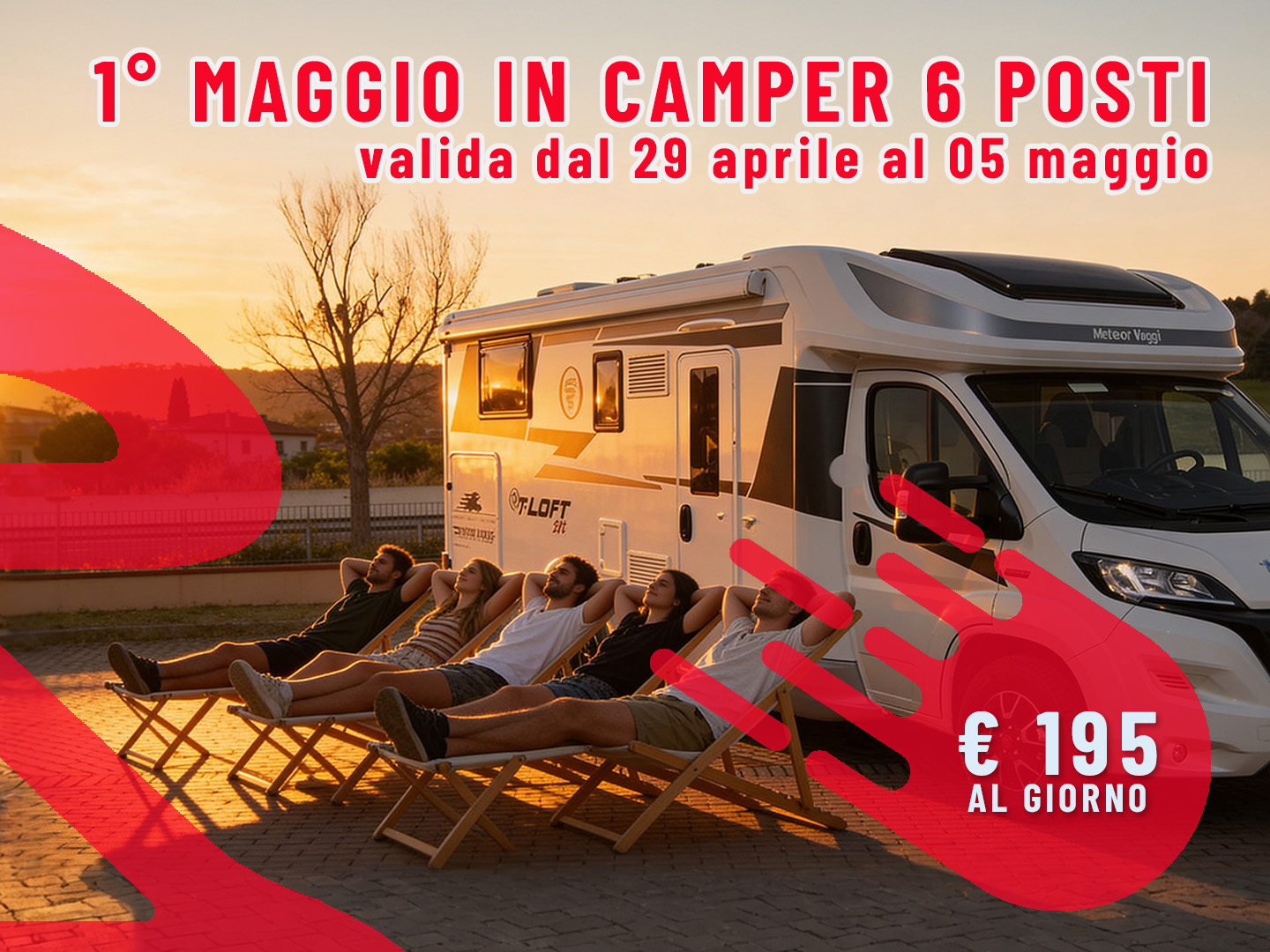 1° Maggio in Camper: il ponte per 6 persone