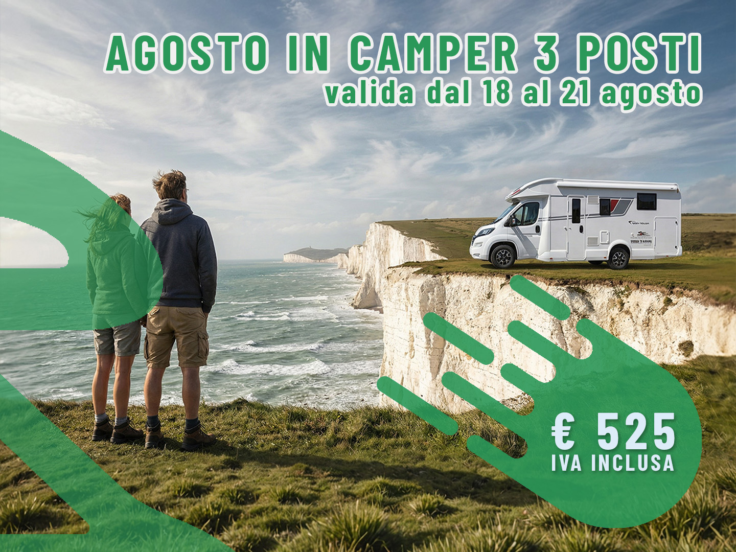 Agosto in Camper: Fuga dall'afa di 3 giorni per 3 persone