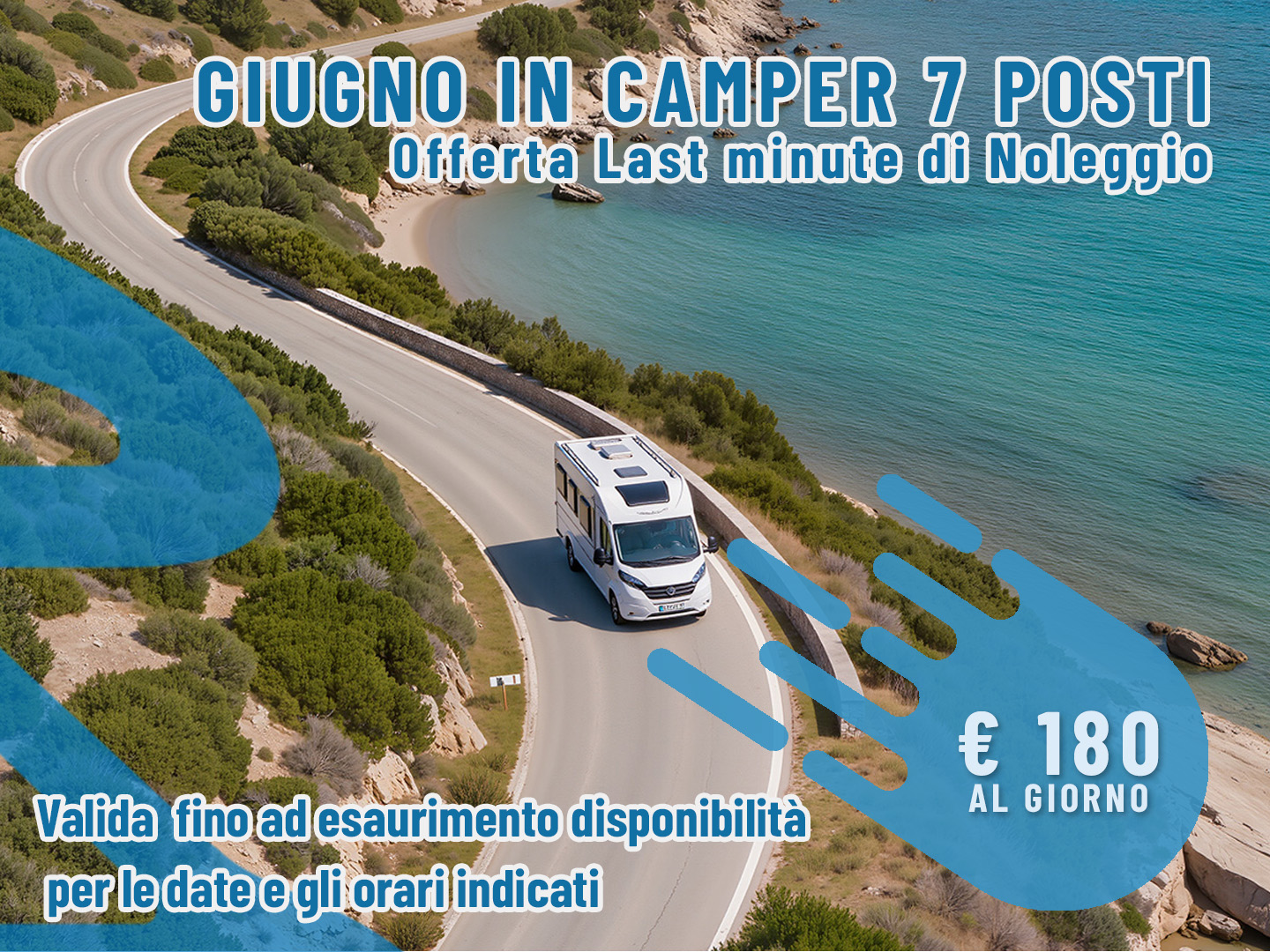 [Giugno] Offerta noleggio Camper: 5 giorni per 7 persone