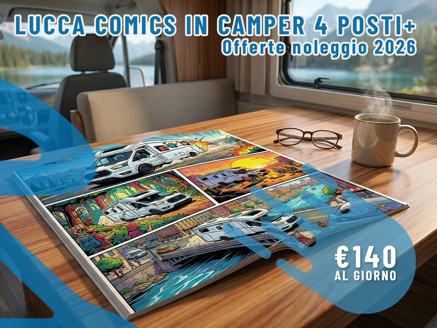 [Lucca Comics & Games] Offerta noleggio Camper: 4 giorni per 4 persone