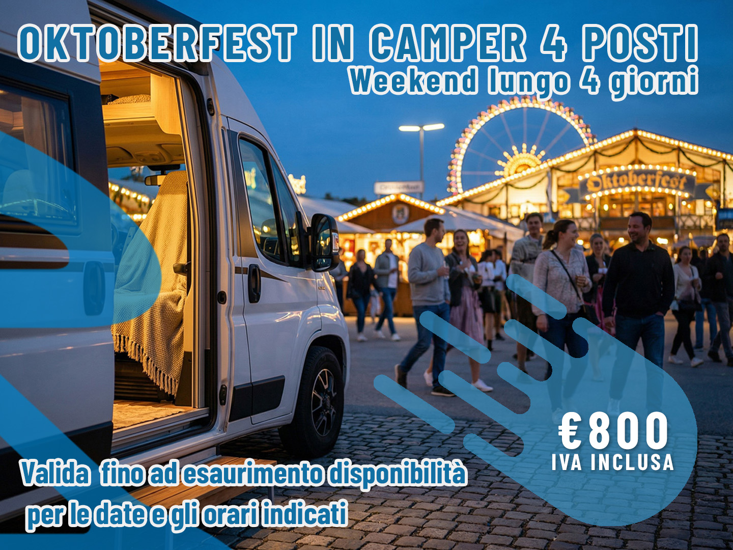 [Oktoberfest 2026] Offerta noleggio Camper: 4 giorni per 5 persone